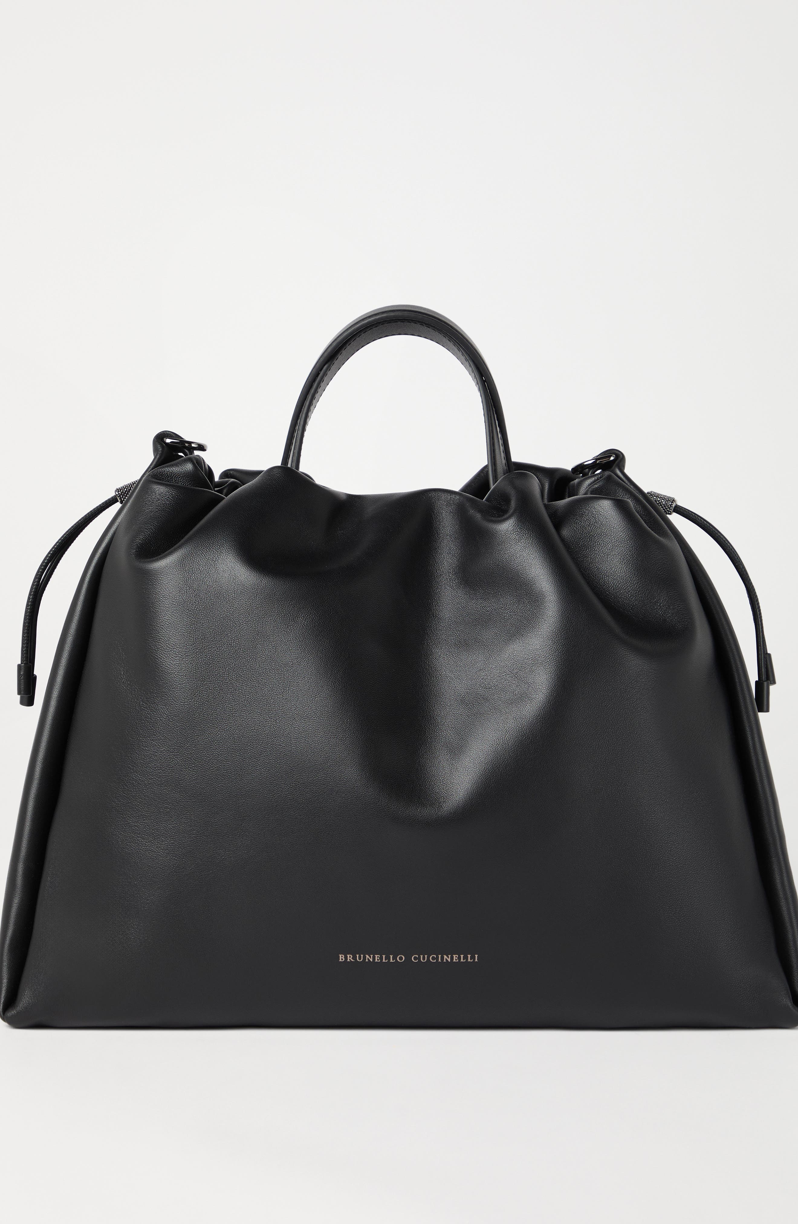 Brunello Cucinelli Large Soft leather Mellow Shopper bag, Alternate, color, 