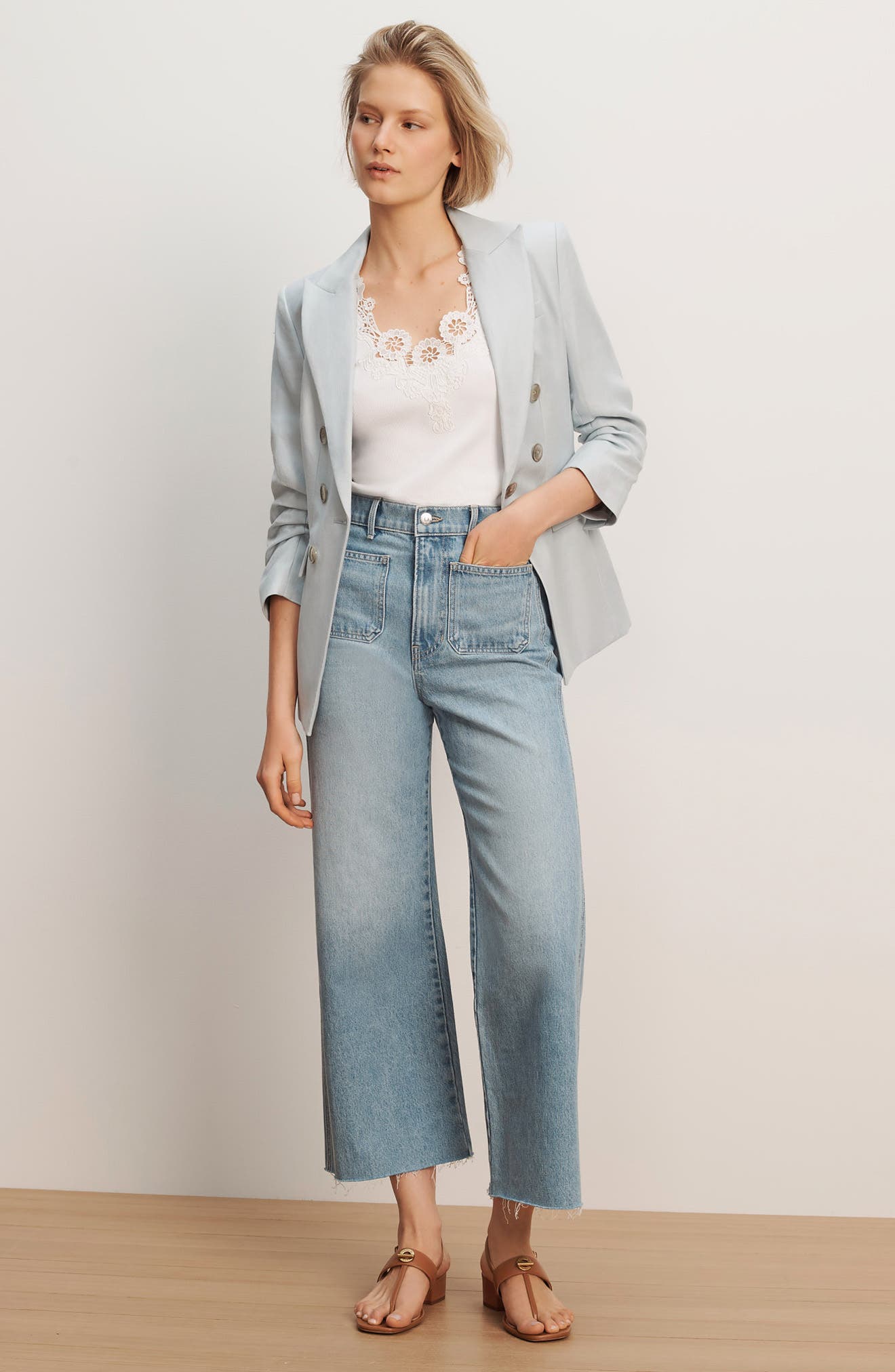 Женские куртки Veronica Beard Tomi Cotton Blend Dickey Jacket — фото 6