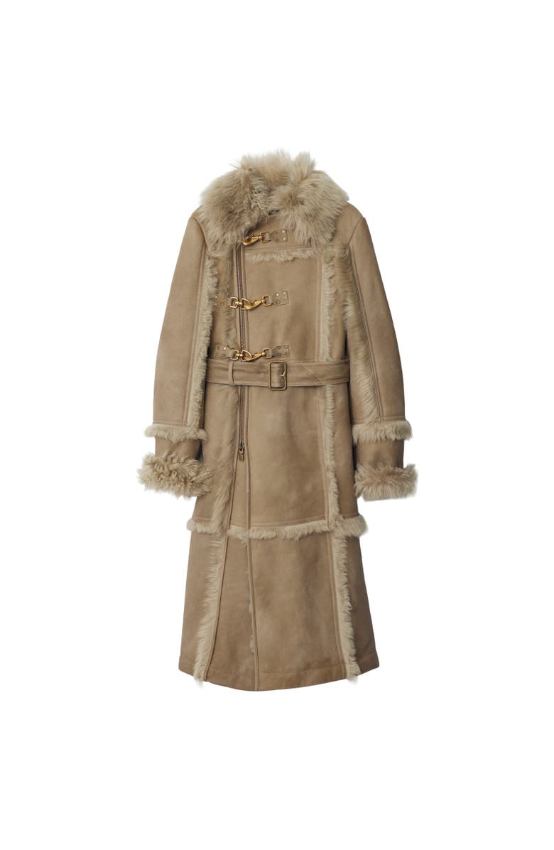 Burberry Shearling Coat, Alternate, color, 