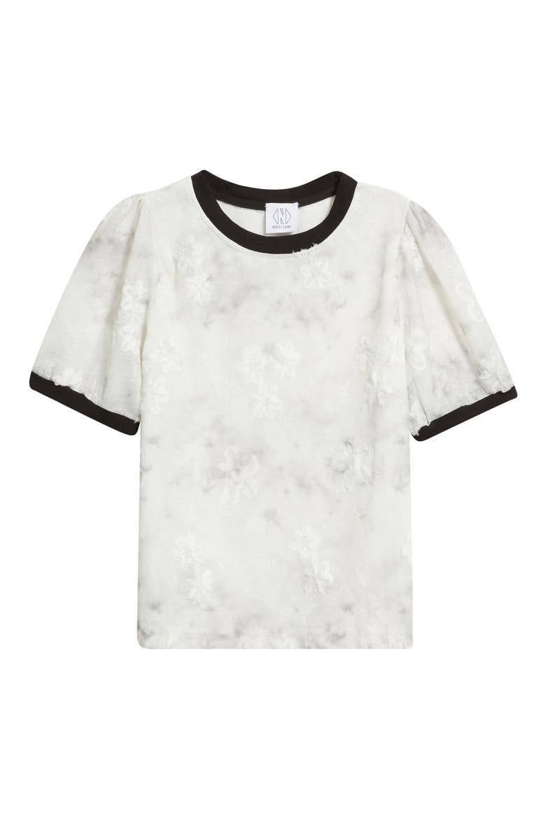 Beatrice Floral Appliqué T-Shirt, Alternate, color, BEIGE