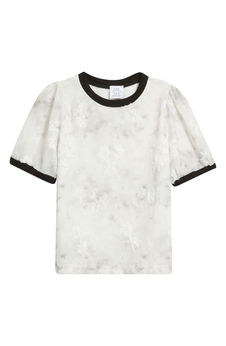 NIKKI LUND Beatrice Floral Appliqué T-Shirt, Alternate, color, Beige