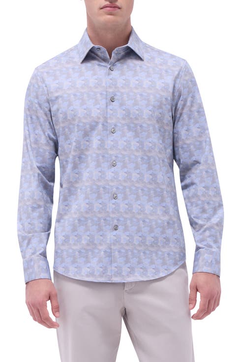 Jimmy OoohCotton® Abstract Print Button-Up Shirt