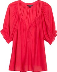 Liverpool Los Angeles Crinkled Puff Sleeve Top