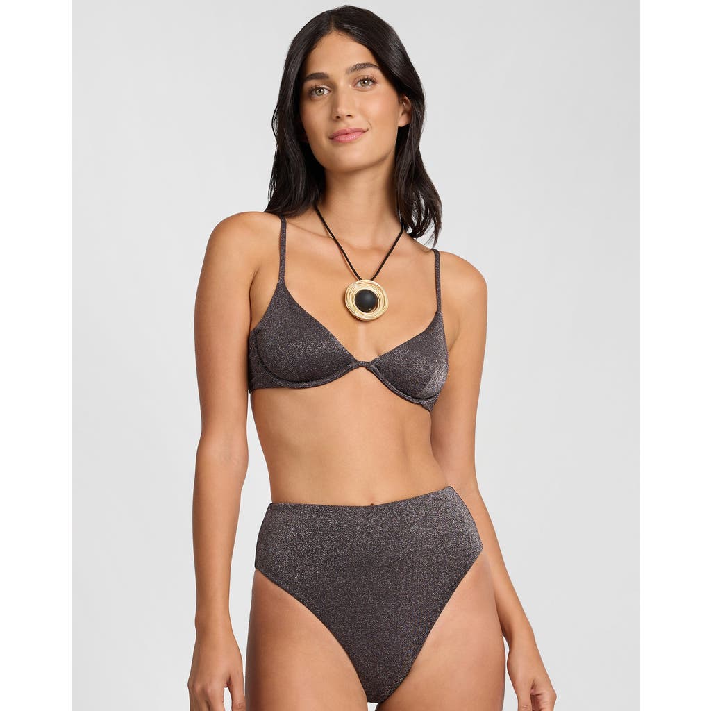 Onia Liana Bikini Top In Gray
