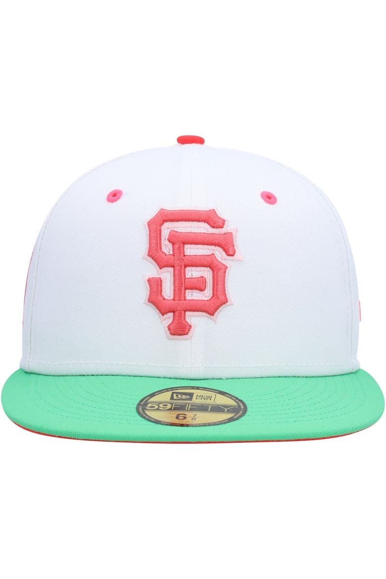 Men's New Era White/Green San Francisco Giants 2010 World Series Watermelon Lolli 59FIFTY Fitted Hat, Alternate, color, White