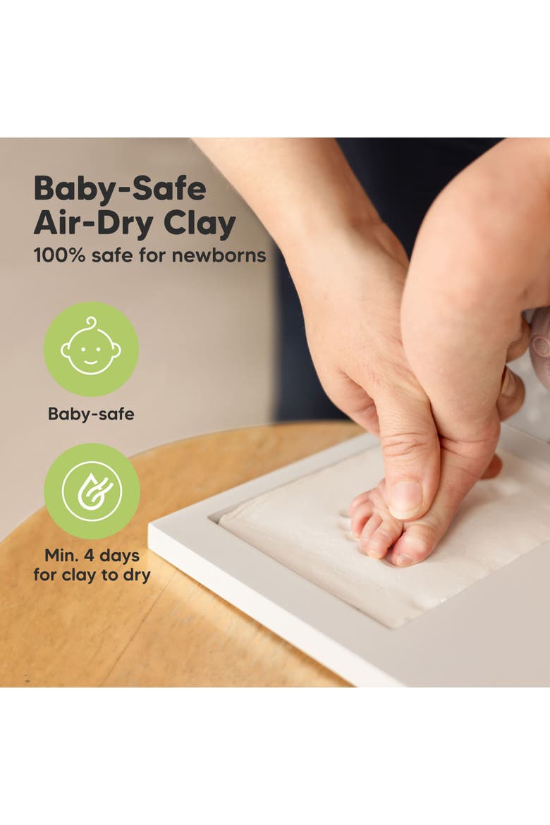 Baby Handprint & Footprint Keepsake Duo Frame, Alternate, color, Salmon