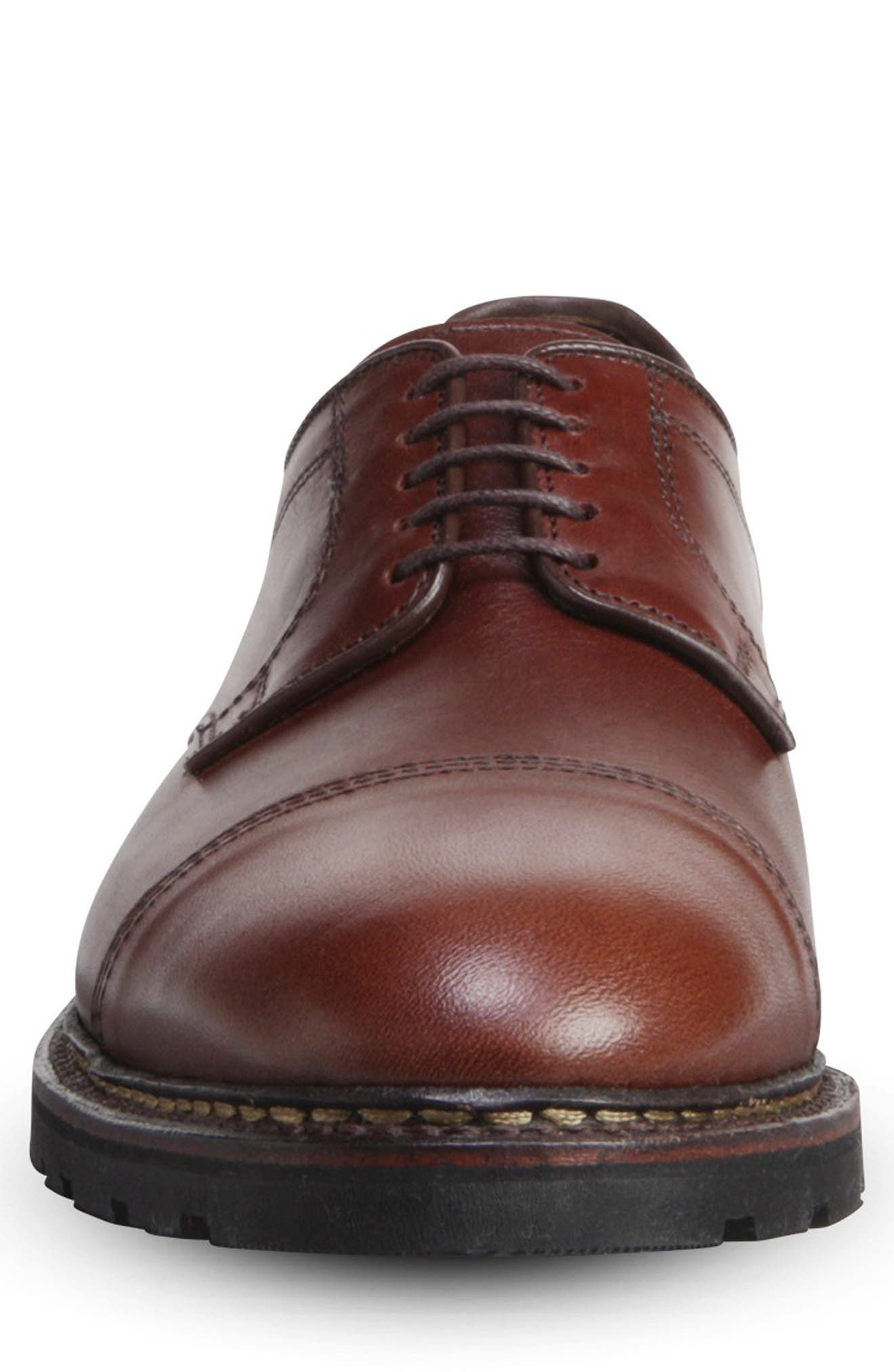 Ace Cap Toe Derby, Alternate, color, TOBACCO