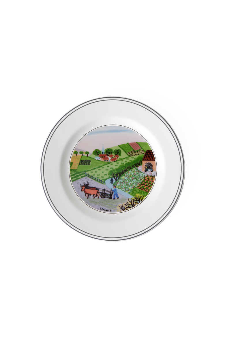 Design Naif Bread & Butter Plate #4 Plowing, Main, color, None