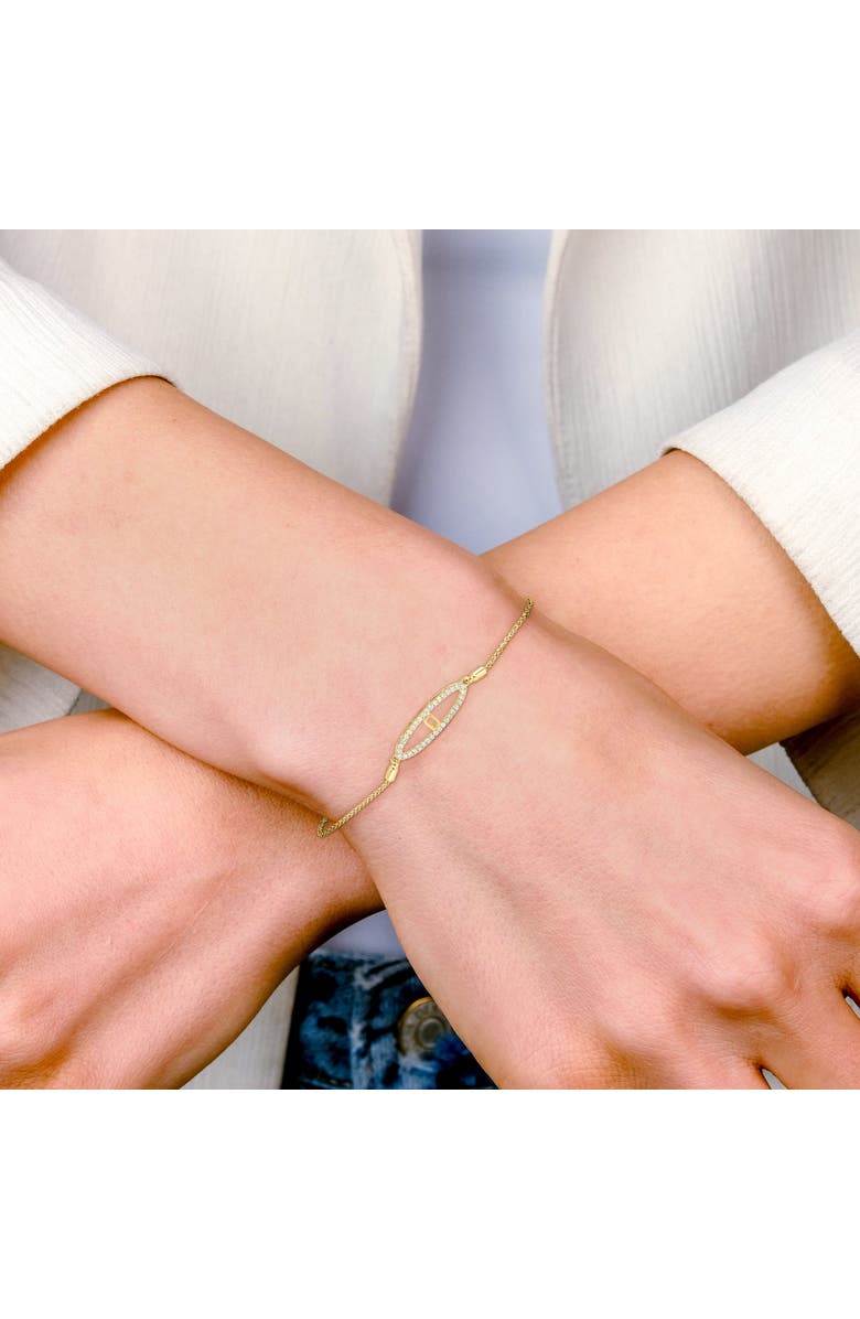 LuvMyJewelry Marquise Bolo Adjustable Diamond Bracelet in 14K Gold, Alternate, color, 14K Yellow Gold