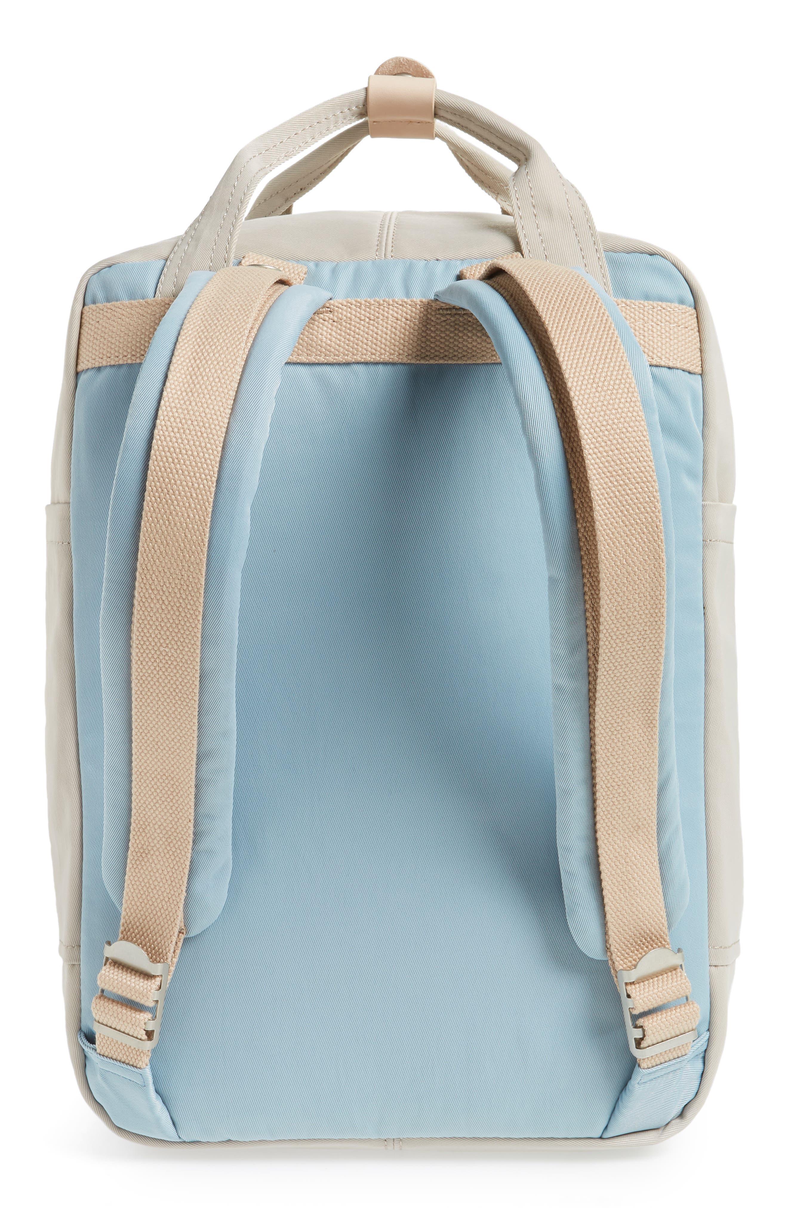 Macaroon Colorblock Backpack, Alternate, color, LIGHT BLUE/ IVORY