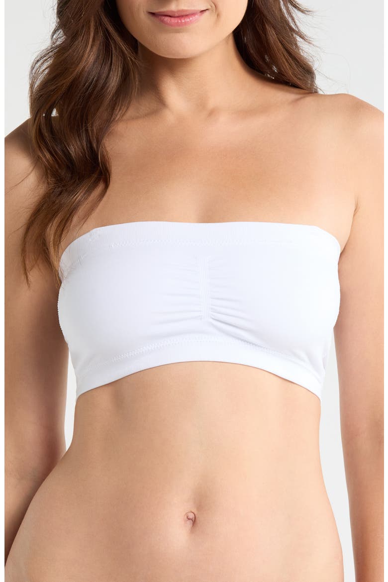 Seamless Bandeau Bra, Main, color, WHITE