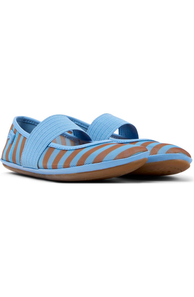 Camper Kids' Right Mary Jane Ballet Flat, Main, color, Blue Stripe