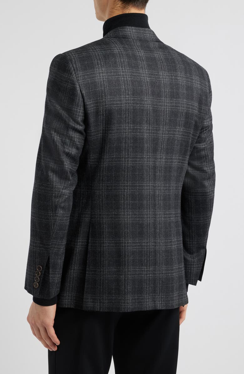 Canali Siena Regular Fit Plaid Wool Sport Coat, Alternate, color,