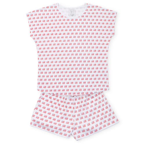 Lila And Hayes Pajama Short Set In American Flag