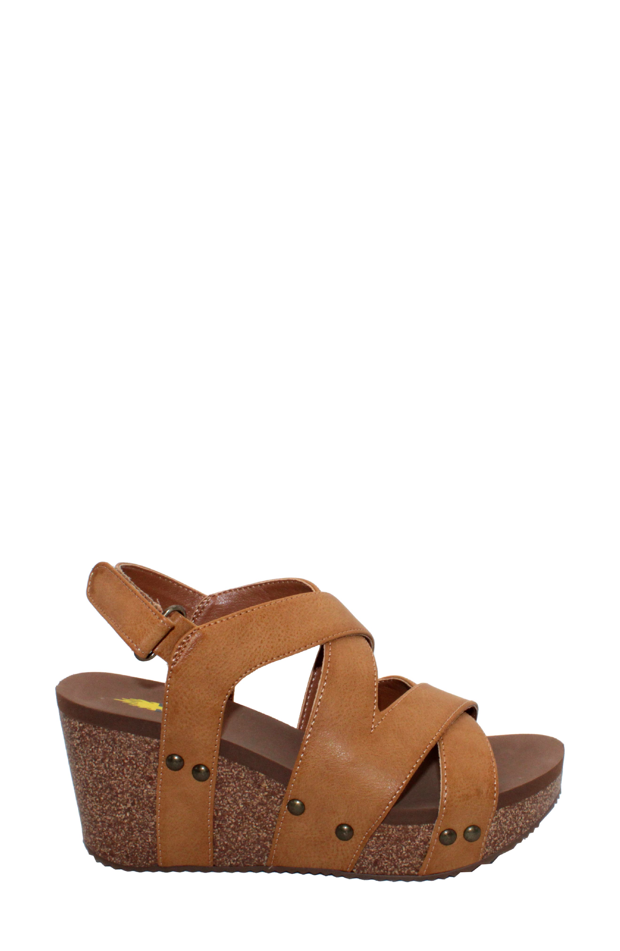 Tory Crisscross Wedge Sandal, Alternate, color, TAN