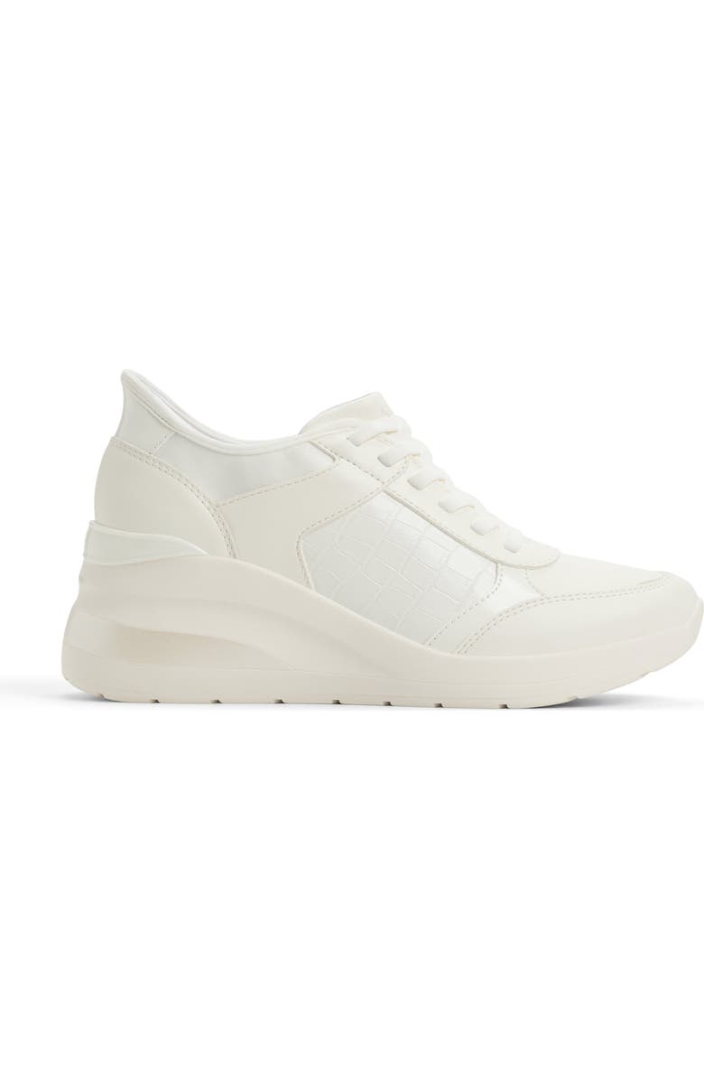 ALDO Iconistep Wedge Sneaker, Alternate, color, White