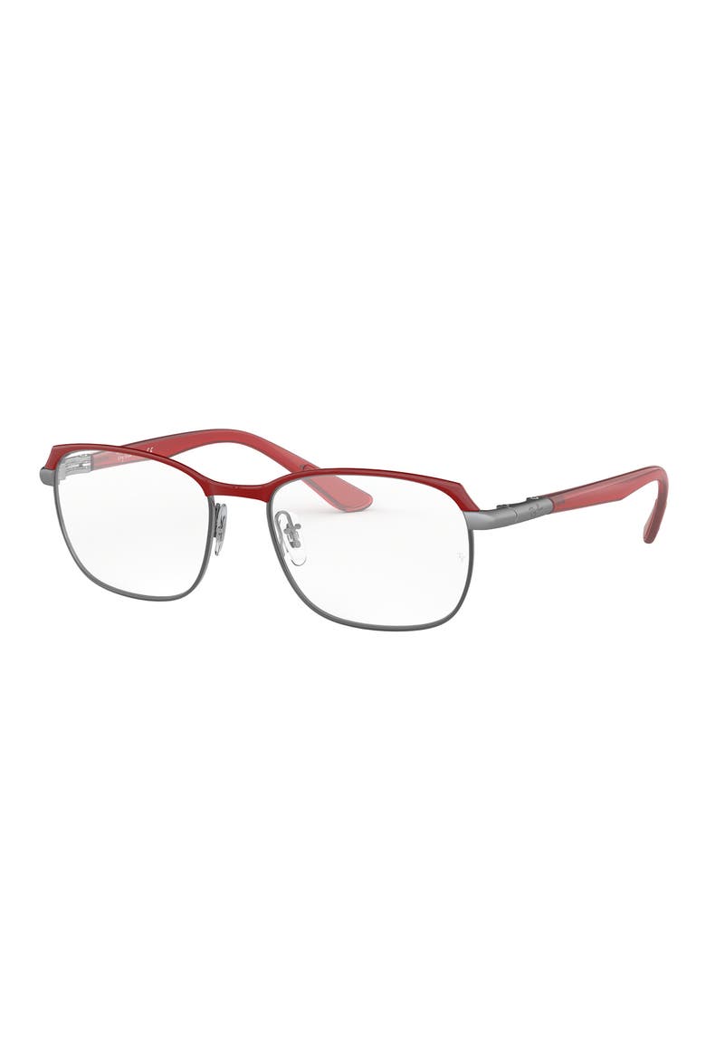 RX6420 52mm Rectangular Optical Glasses, Alternate, color, BORDEAUX
