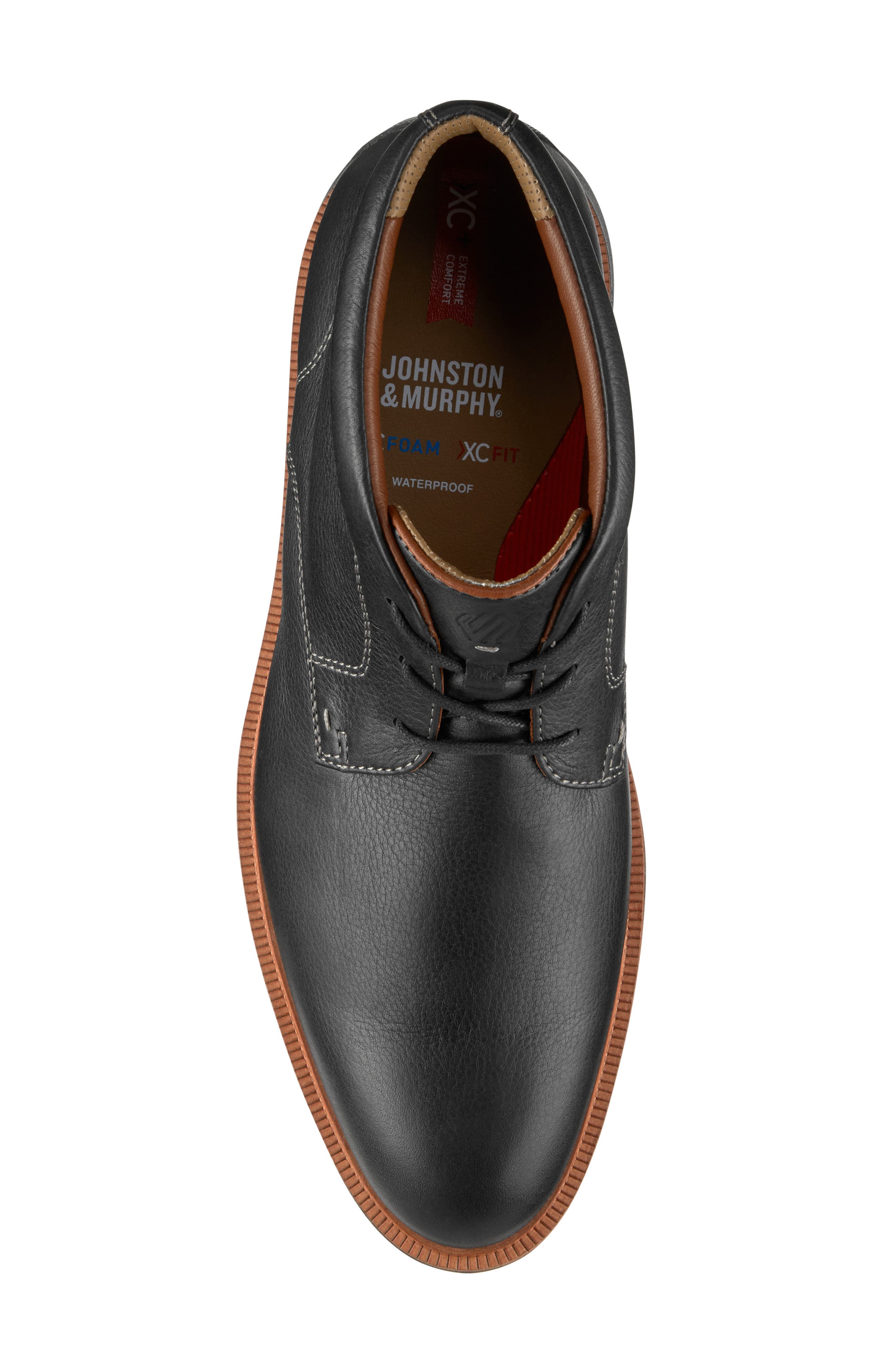 Johnston & Murphy Parker Waterproof Chukka Boot, Alternate, color, Black Waterproof Full Grain