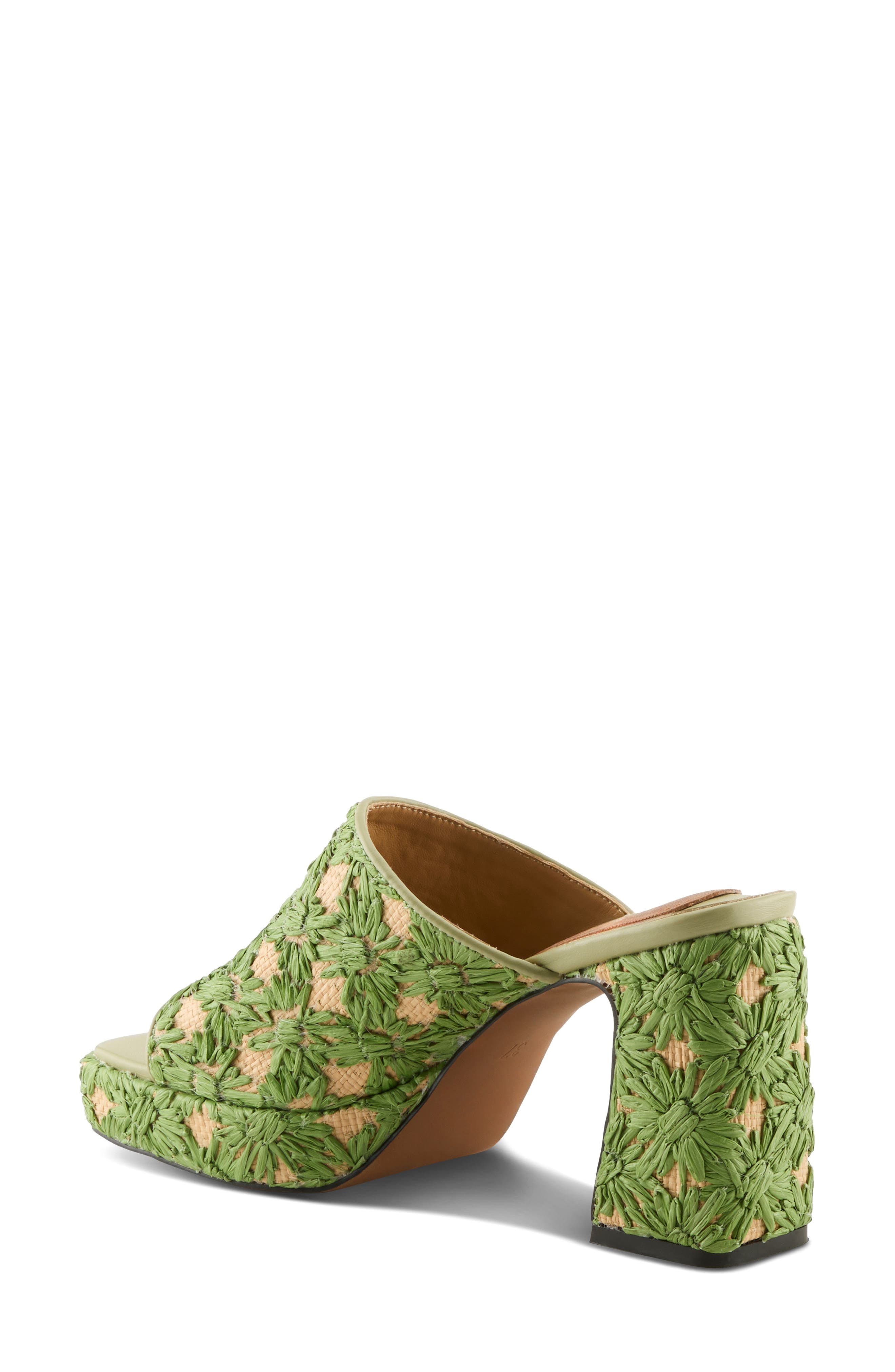 AZURA BY SPRING STEP Mustbeluv Platform Slide Sandal, Alternate, color, Green Multi