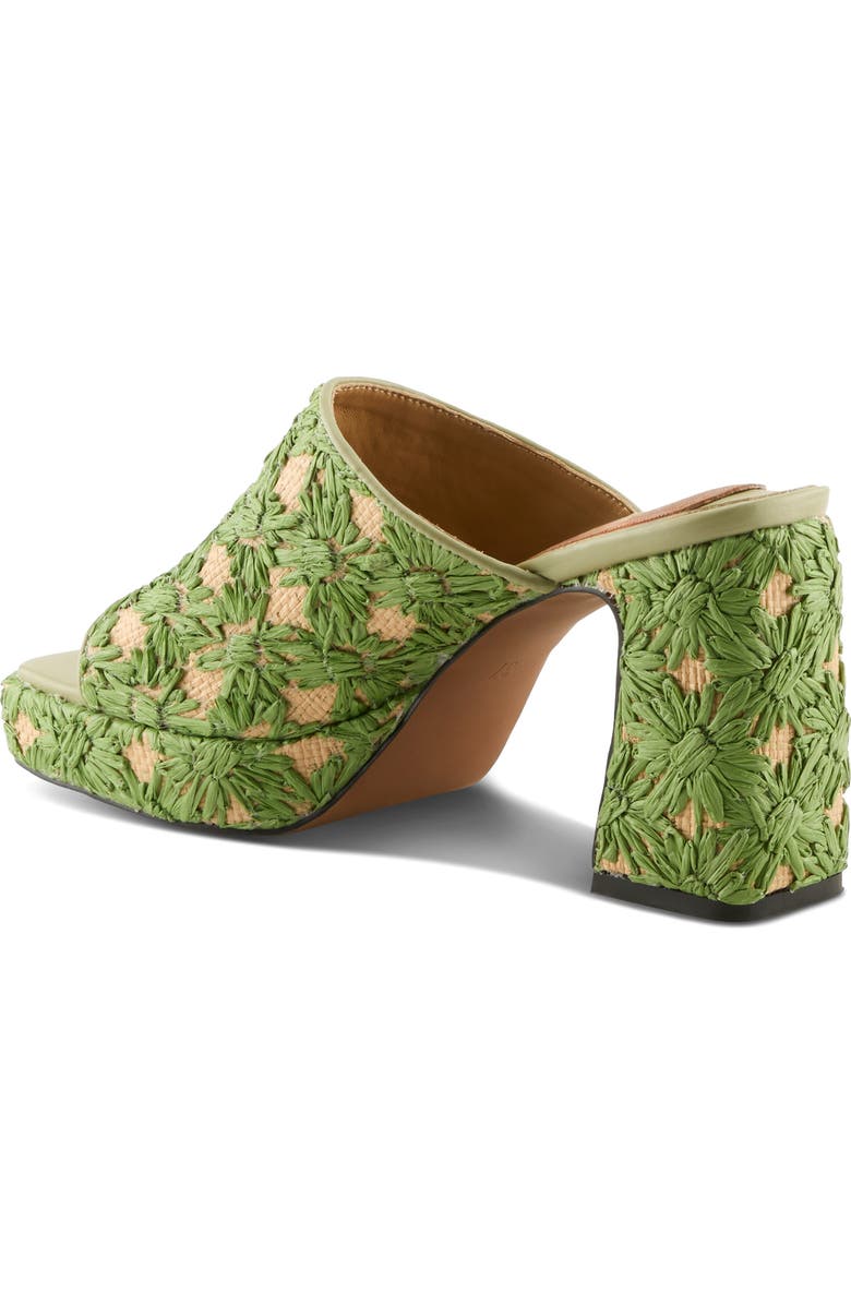 AZURA BY SPRING STEP Mustbeluv Platform Slide Sandal, Alternate, color, Green Multi