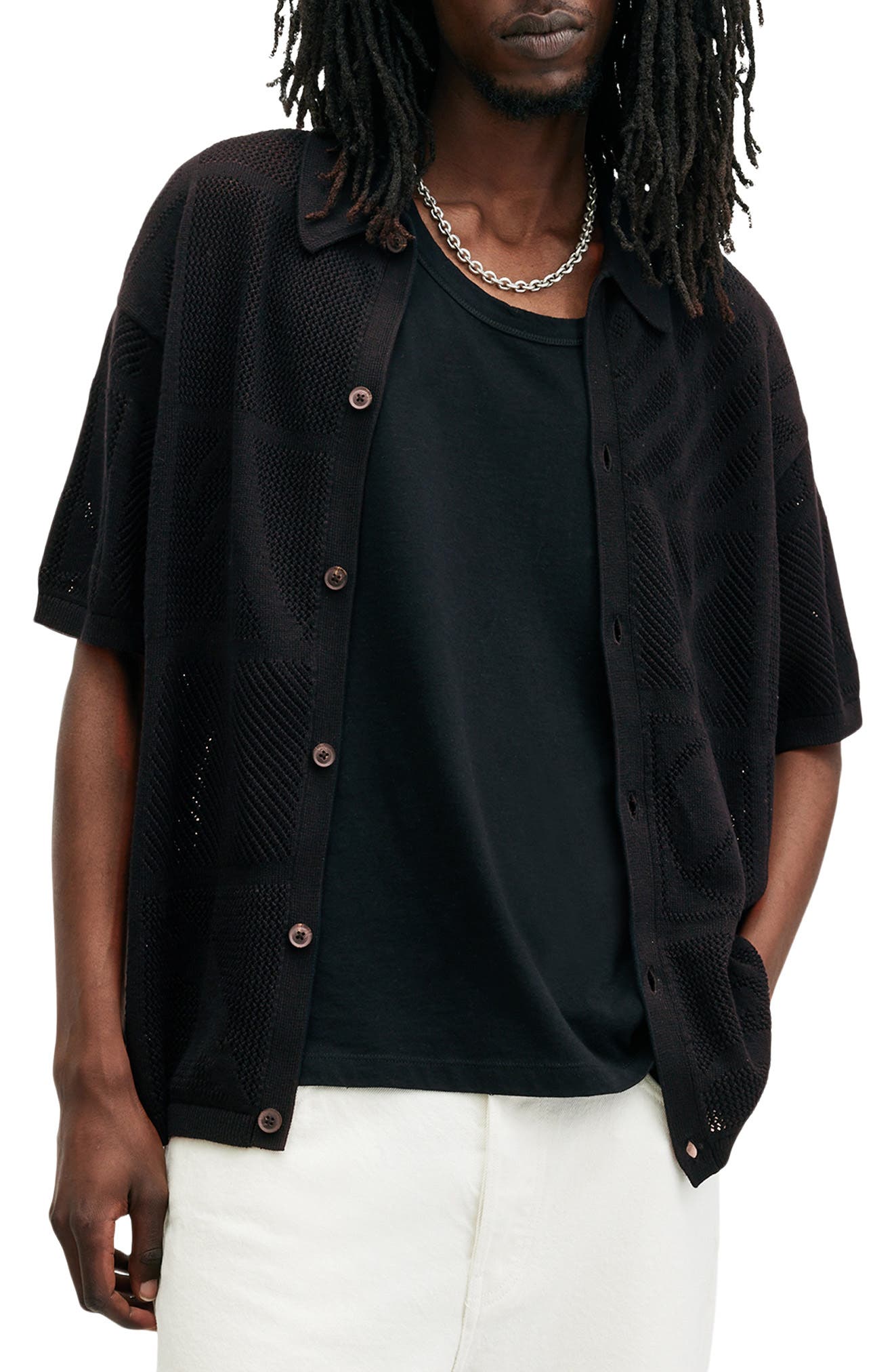 AllSaints Palma Short Sleeve Cardigan
