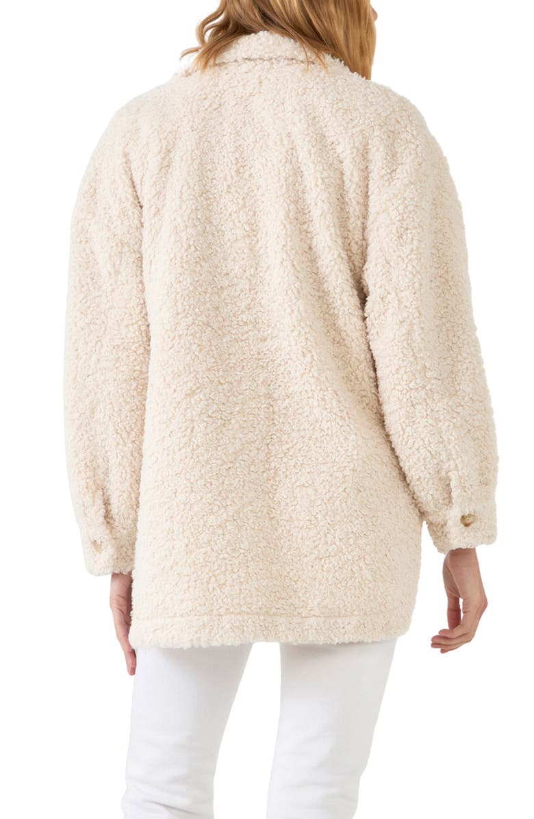 English Factory Oversize Faux Shearling Jacket, Alternate, color, 