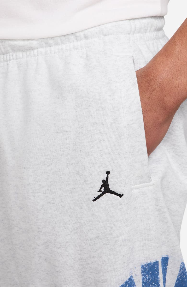 Jordan Brooklyn Collegiate Loose Fit Sweatpants, Alternate, color, Birch Heather/ Black