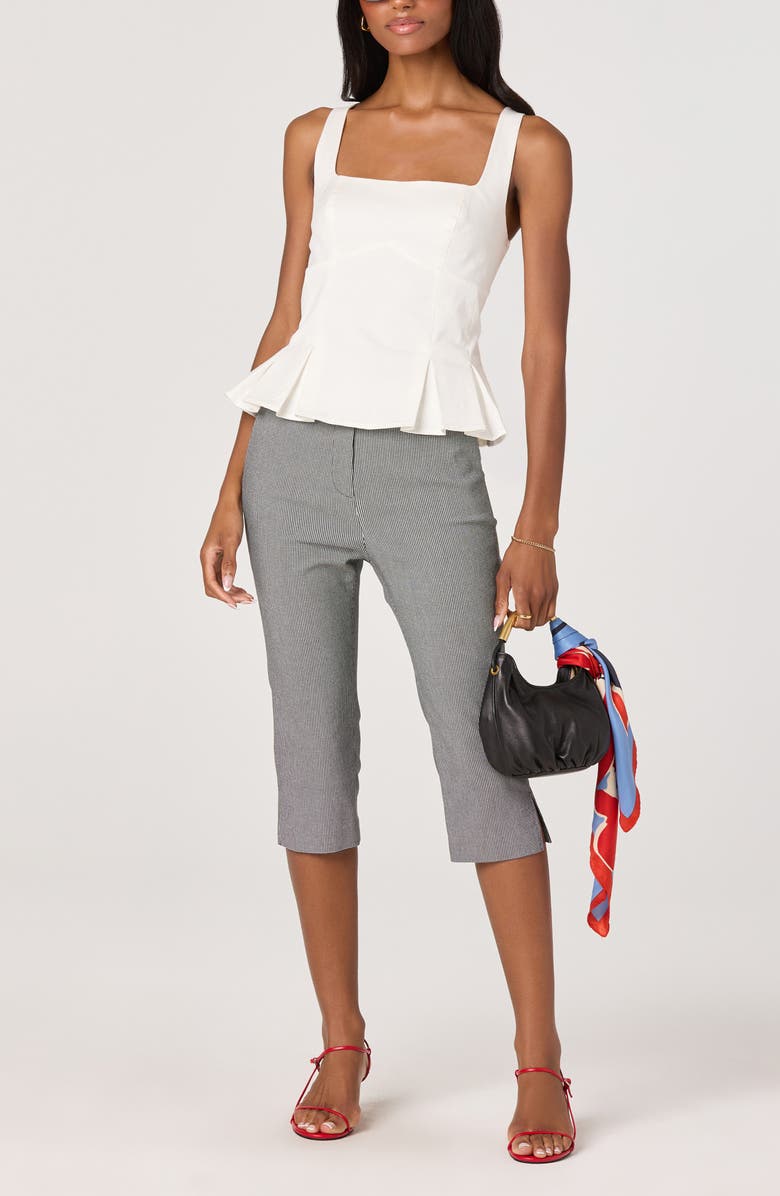 ASTR the Label Cardin Houndstooth Capri Pants, Alternate, color, Black Houndstooth