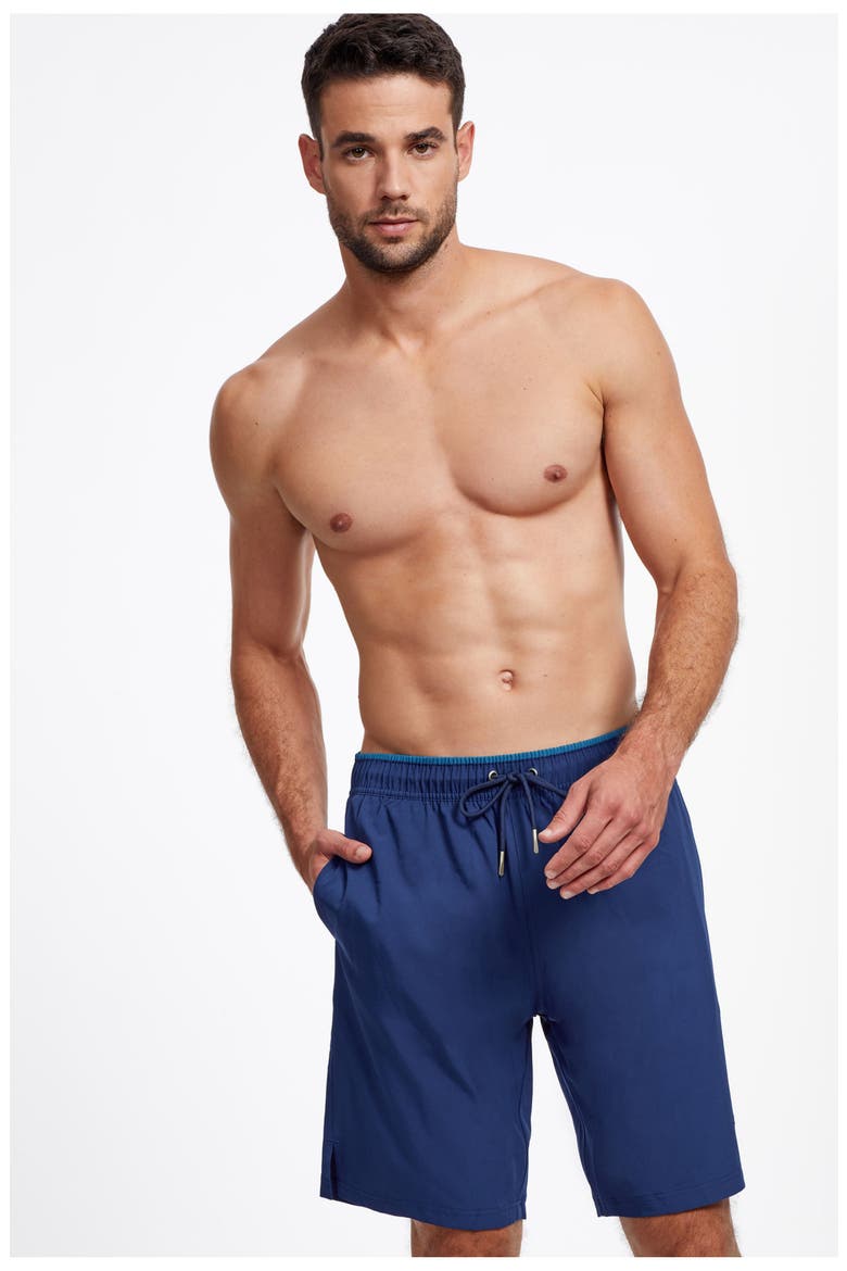 Beach Vibe 9" swim shorts, Main, color, NAVY PETROL