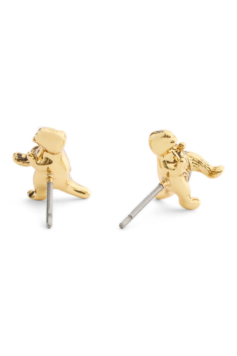Brushed Rexy Stud Earrings, Alternate, color, SHINY GOLD