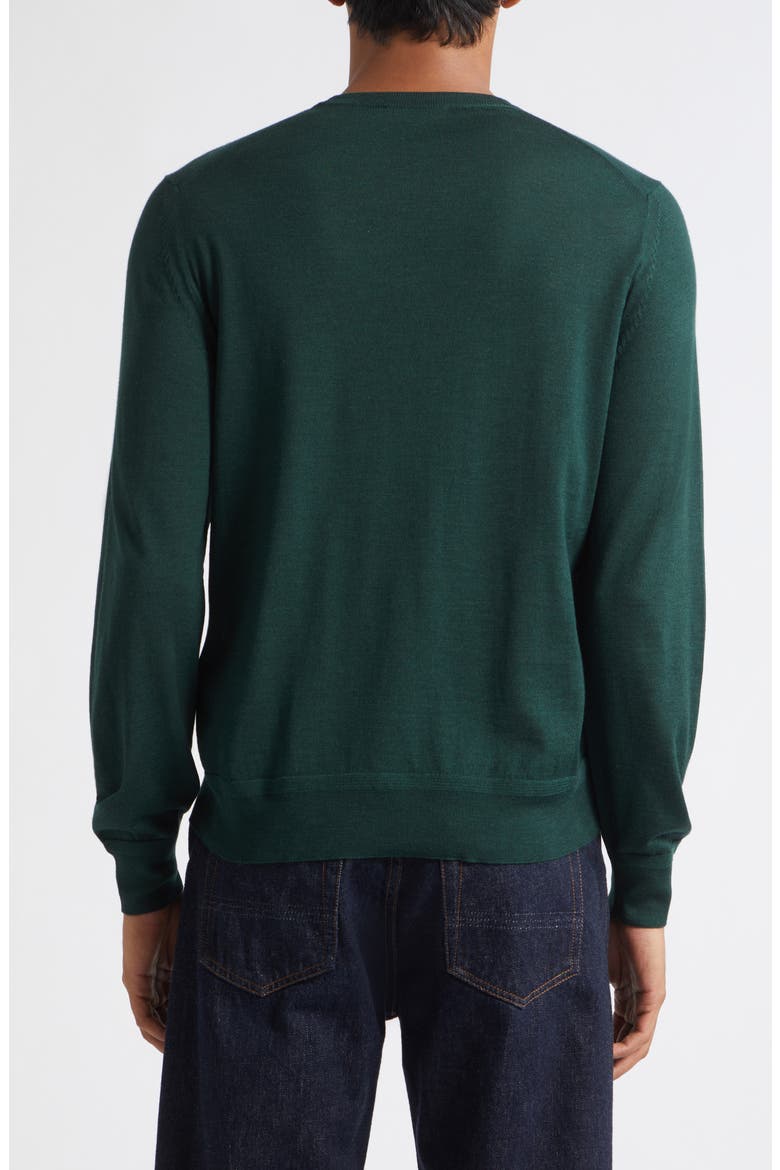 Fine Gauge Cashmere & Silk Sweater, Alternate, color, GBI CLOVER GREEN