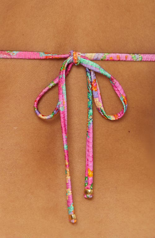Becca Polynesia Triangle Bikini Top In Pink Multi