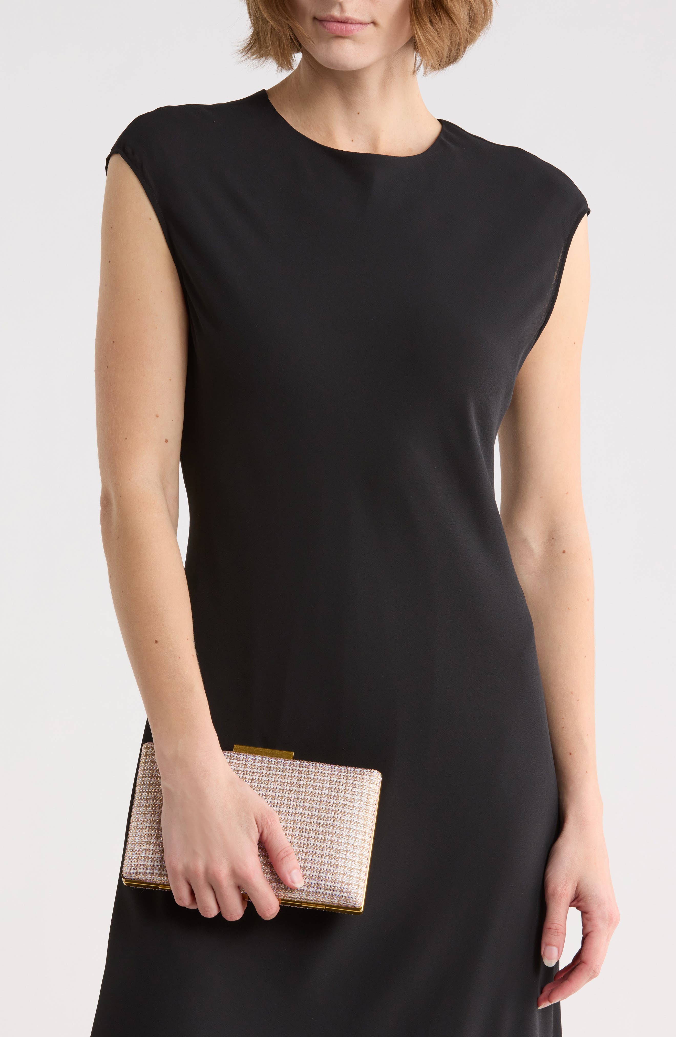 Kurt Geiger London Crystal Box Clutch, Alternate, color, Beige Comb