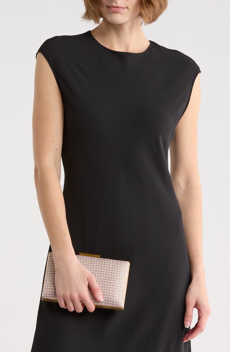 Kurt Geiger London Crystal Box Clutch, Alternate, color, Beige Comb