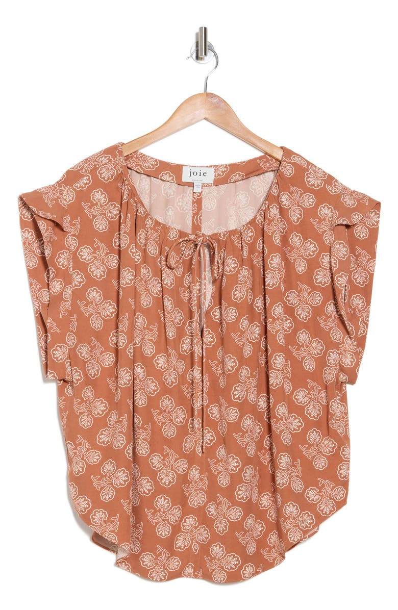 Joie Gwyneth Floral Drawstring Neck Top, Alternate, color,