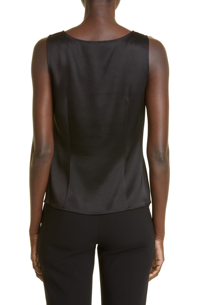 Collection Liquid Satin Round Neck Shell, Alternate, color, CAVR CAVIAR