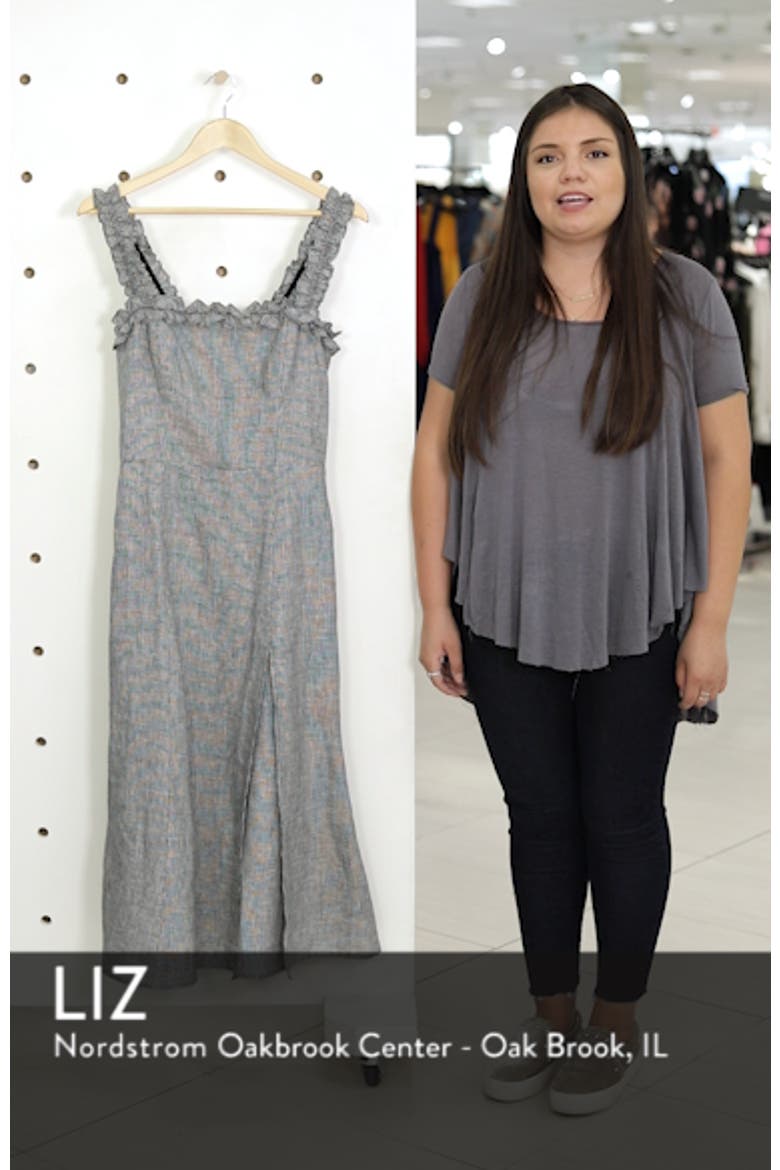 Lavender Front Slit Linen Midi Dress video