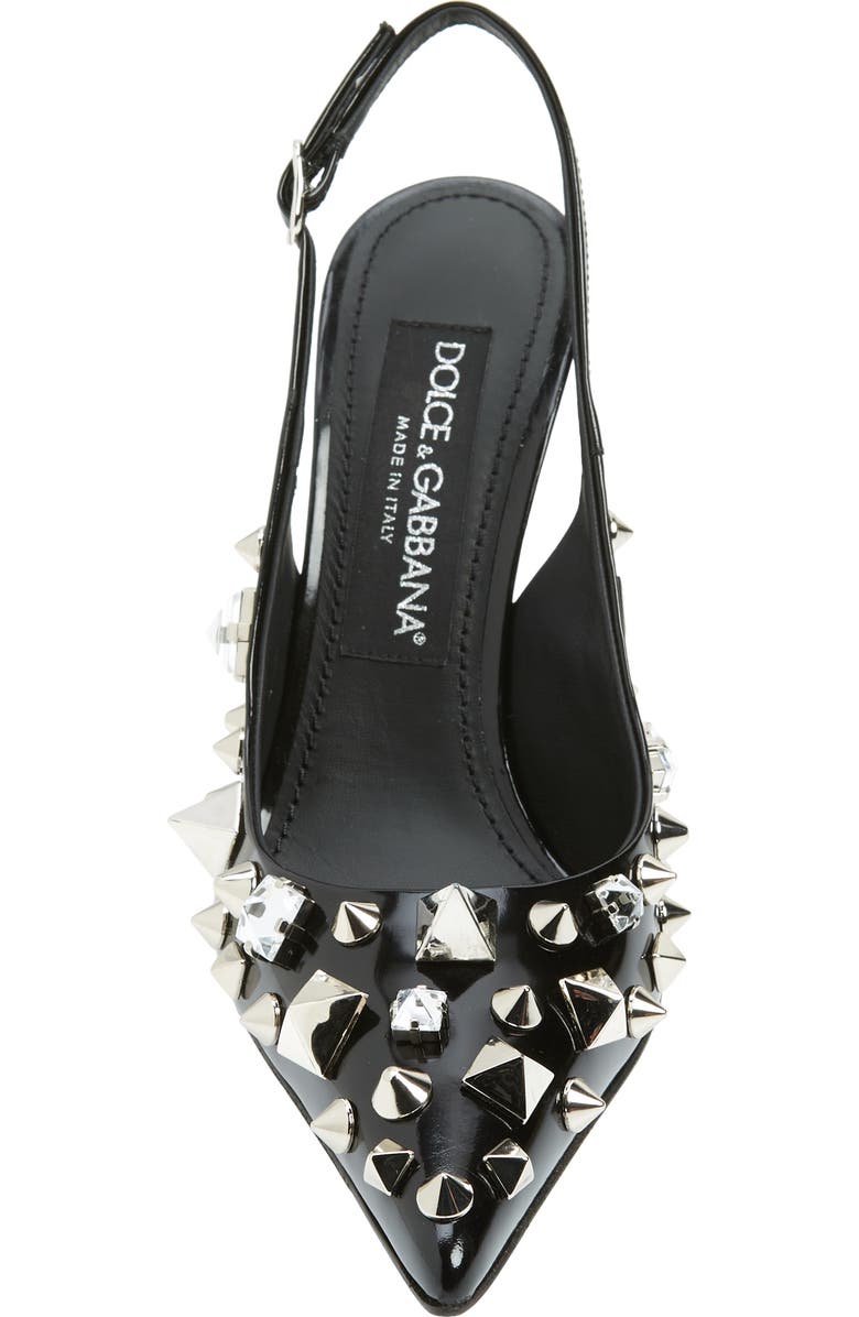 Dolce&Gabbana Studded Slingback Pump, Alternate, color,