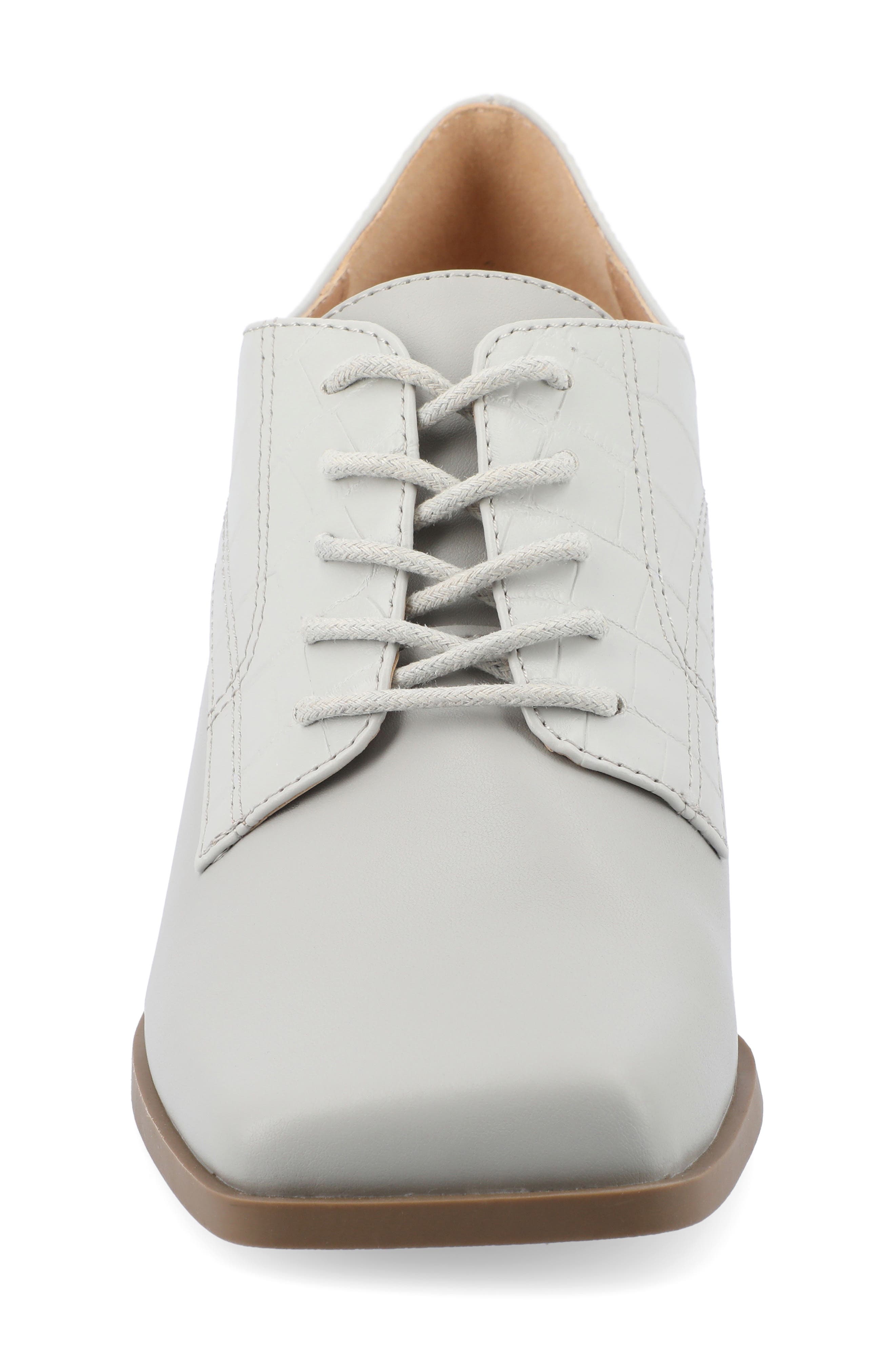 Journee Collection Sylvan Block Heel Derby Pump, Alternate, color, Grey