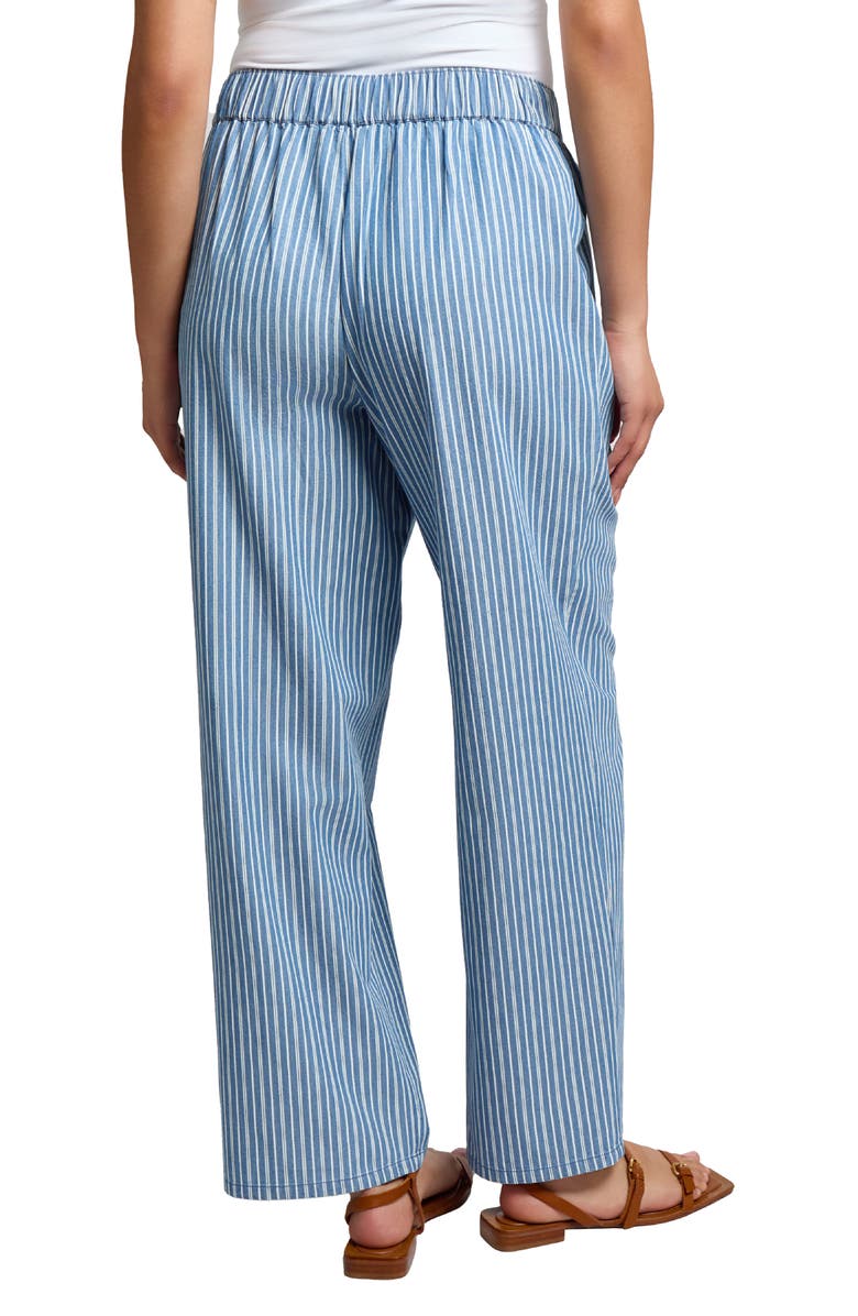 Jones New York Stripe Cotton Drawstring Pants, Alternate, color, 