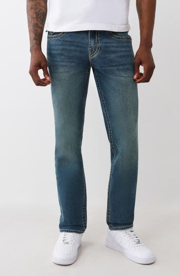 True Religion Geno Big T Flap Pocket Slim Jeans In Blue