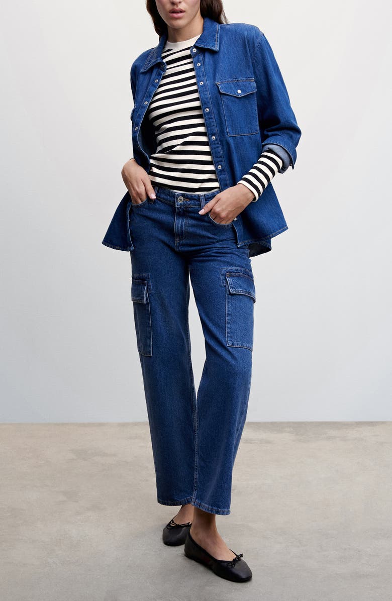 MANGO Stripe Crewneck Long Sleeve T-Shirt, Alternate, color,