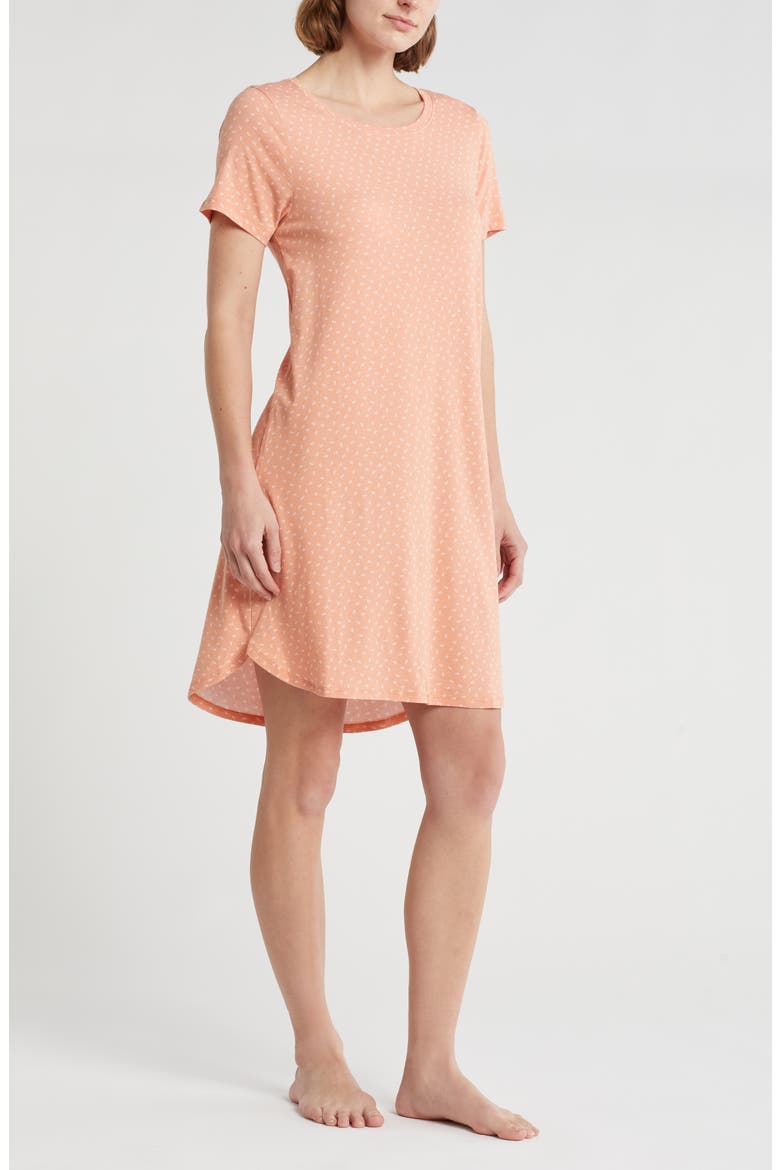 Soft Slumber Short Sleeve Nightshirt, Main, color, CORAL