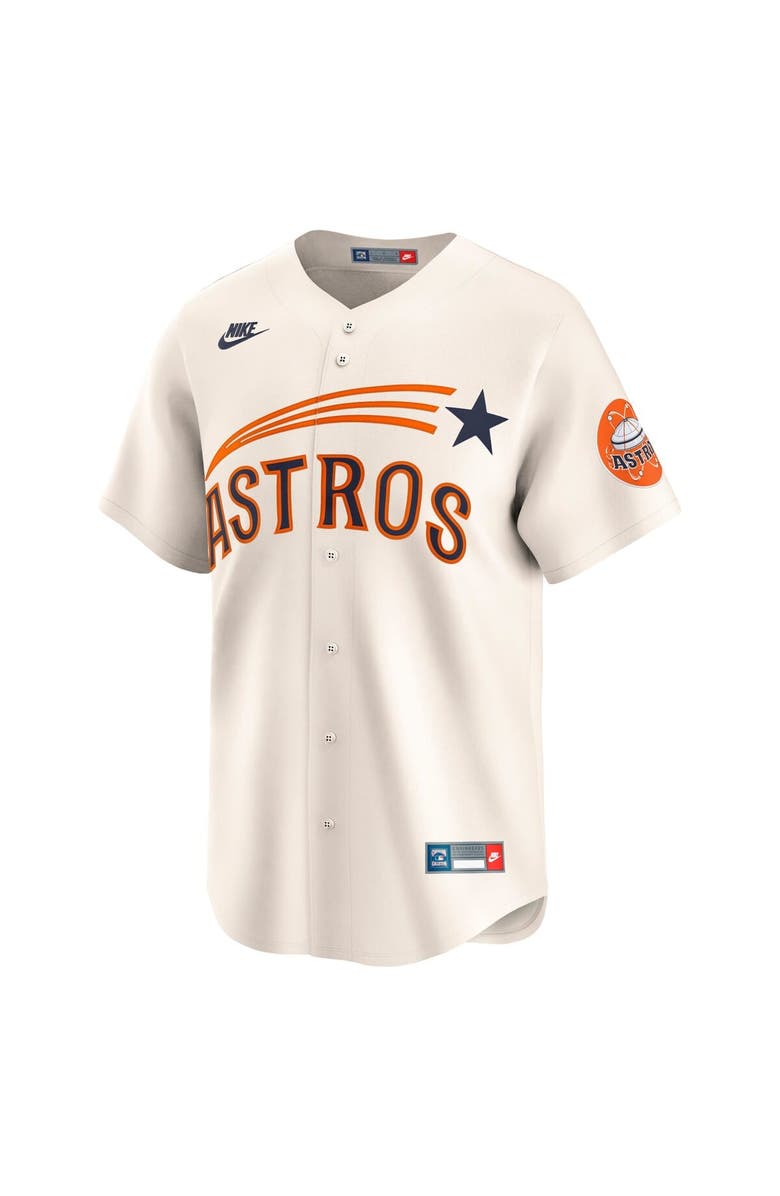 Nike Men's Nike Cream Houston Astros Throwback Cooperstown Collection Limited Jersey, Alternate, color, 