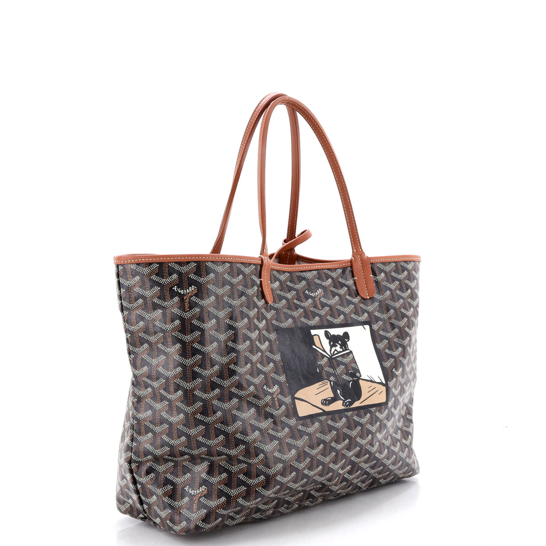 Pre-Owned Goyard Saint Louis Tote Printed Coated Canvas PM, Alternate, color, Print