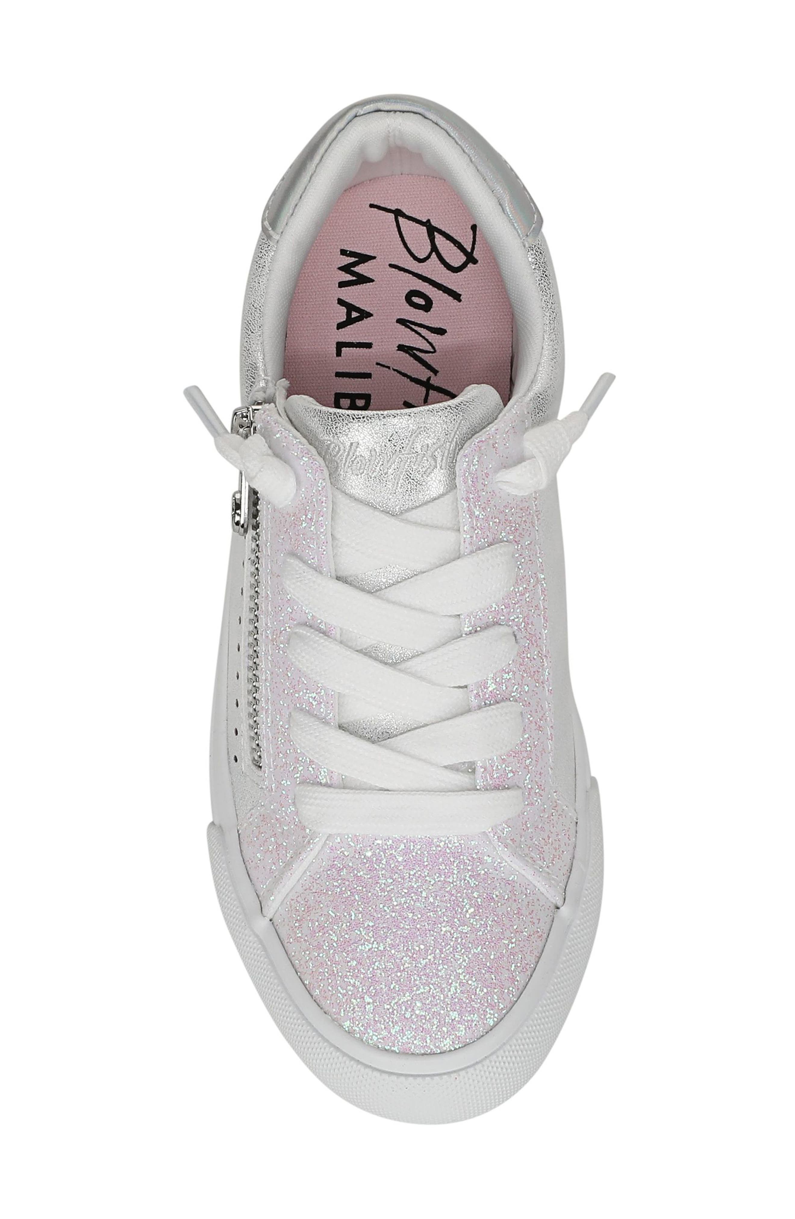 Kids' Perfect Glitter Sneaker, Alternate, color, WHITE