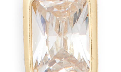 Argento Vivo Sterling Silver Cubic Zirconia Pendant & Stud Earrings Set In Gold