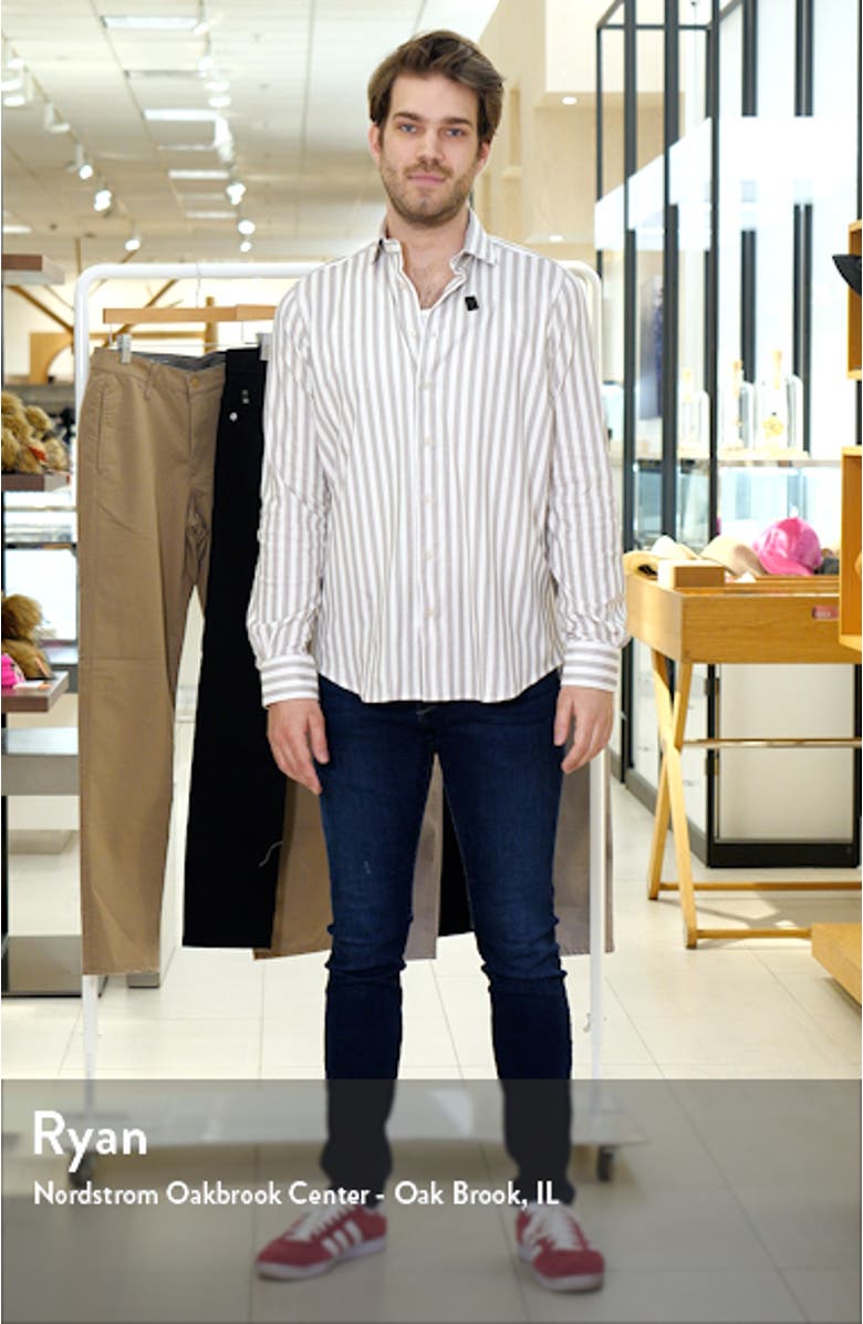 4Flex Modern Fit Stripe Knit Button-Up Shirt, sales video thumbnail