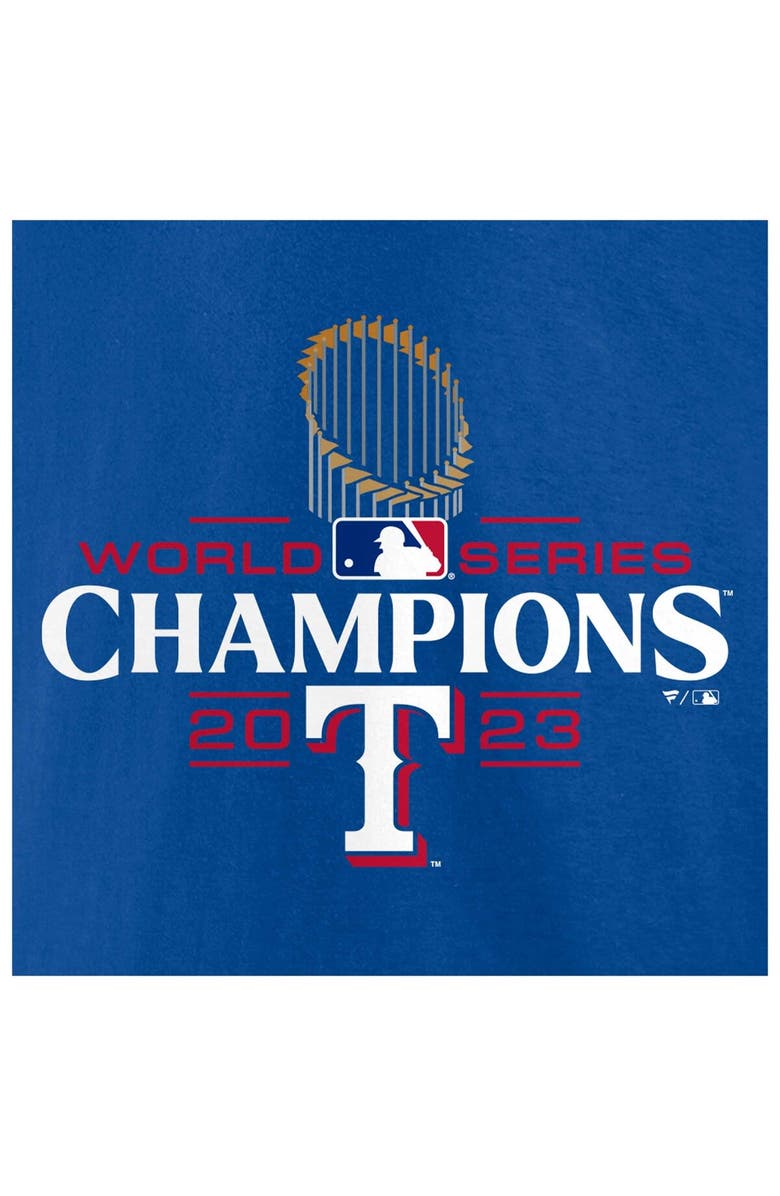 FANATICS Men's Fanatics Branded Royal Texas Rangers 2023 World Series Champions Official Logo T-Shirt, Alternate, color, 