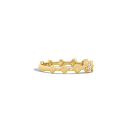 The Lovery Fine Jewelry Diamond Clover Band In Gold